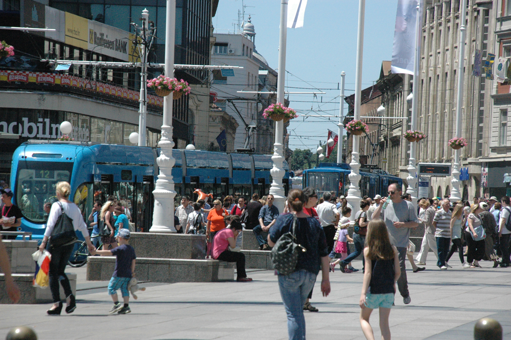 Egy zágrábi tér délután